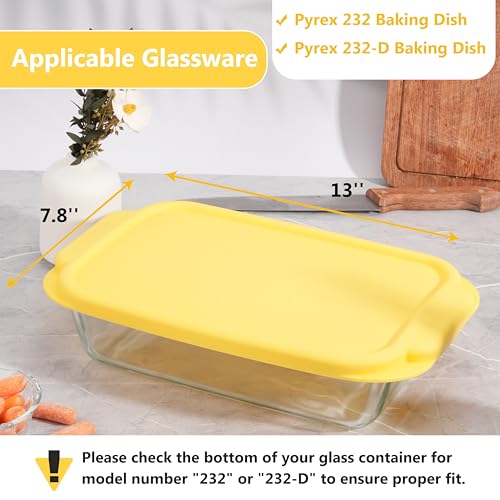 Purekra Silicone Lids for Pyrex 232丨232-D Glass Baking Dish, 1 Pack Silicone Lid for Pyrex Glass Baking Dish, Dishwasher & Freezer & Microwave Safe (Baking Dish Not included) - Image 2