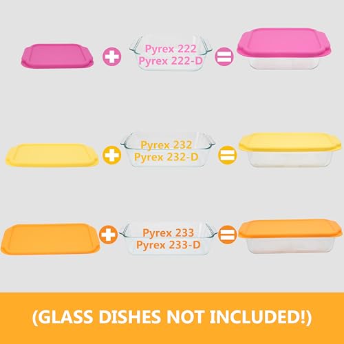 Purekra Silicone Lids for Pyrex 232丨232-D Glass Baking Dish, 1 Pack Silicone Lid for Pyrex Glass Baking Dish, Dishwasher & Freezer & Microwave Safe (Baking Dish Not included) - Image 3