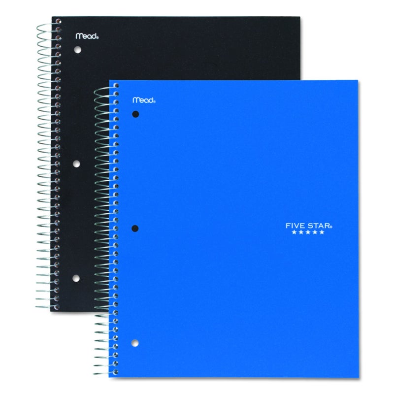 Mead Five Star 06210 Wirebound 3-Subject Notebook, College Rule, 11 x 8 1/2, 150 Sheets, Assorted - Image 1