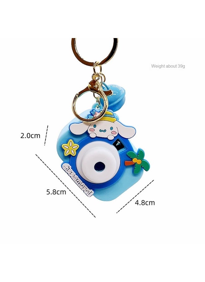 Cute Novelty Kuromi Projector Camera Keychain with Glow-in-the-Dark Feature