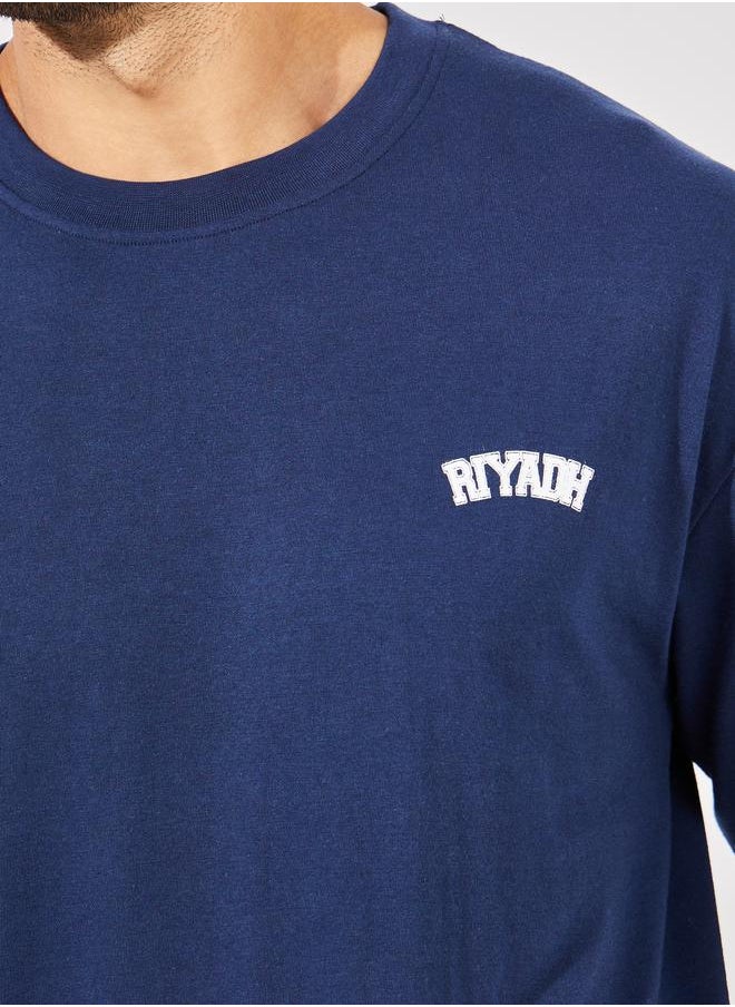 Styli Streetwear Back Varsity Print Oversized T-Shirt  - Image 4