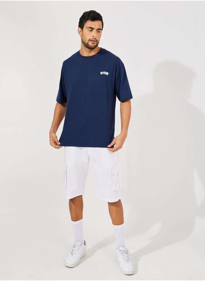 Styli Streetwear Back Varsity Print Oversized T-Shirt  - Image 2