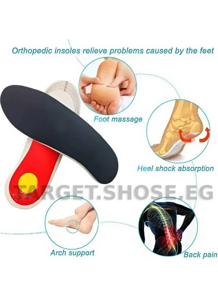 نعل داخلي طبي لتقويم القدم، دعم قوسي ثلاثي الأبعاد مع وسادة جل للكعب، مناسب للقدم المسطحة والتهاب اللفافة الأخمصية وآلام الكعب، نعل داخلي مريح للأحذية الرياضية وأحذية العمل – مقاس (EU 40-46) - Image 2