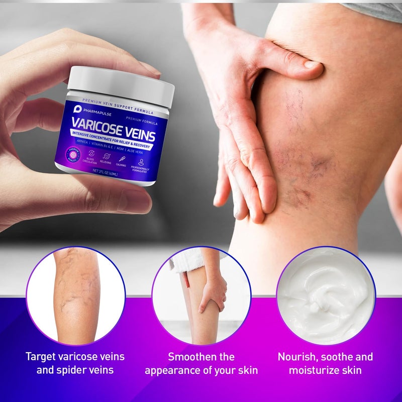 Pharmapulse Leg Comfort Cream â€“ Cooling & Moisturizing Formula for Smooth, Refreshed Skin â€“ Collagen-Infused Cream for Nourished, Relaxed Legs â€“ Gentle Daily Skincare for All Skin Types, 2oz - Image 3