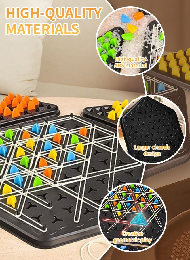 Chain Triangle Game, Chain Triangle Chess Game,Triggle Rubber Band Game,2 to 4 Players for Family,Party - Image 2