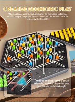 ماركة غير محددة Chain Triangle Game, Chain Triangle Chess Game,Triggle Rubber Band Game,2 to 4 Players for Family,Party   105 / 5,000 لعبة المثلث المتسلسل، لعبة شطرنج المثلث المتسلسل، لعبة الشريط المطاطي المحفز، من 2 إلى 4 لاعبين للعائلة والحفلات  - Image 4
