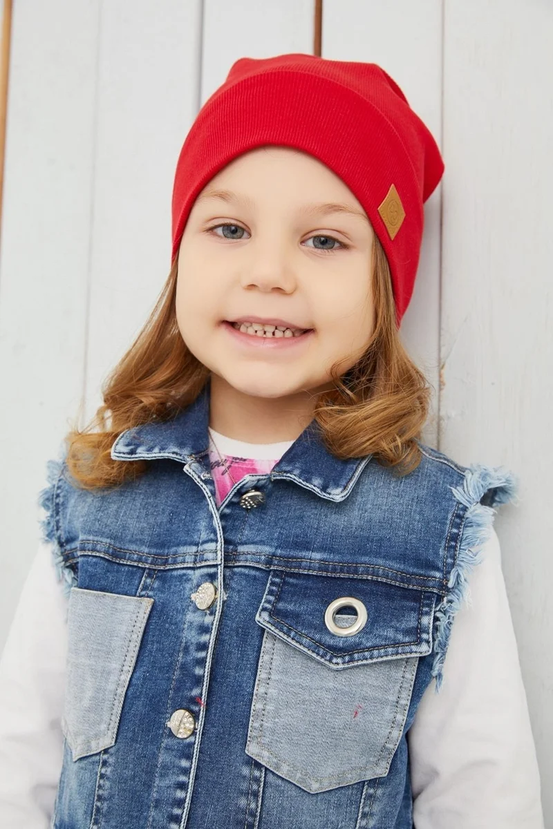 Babygiz Girl's Red Hat Beret Handmade Cotton Camisole