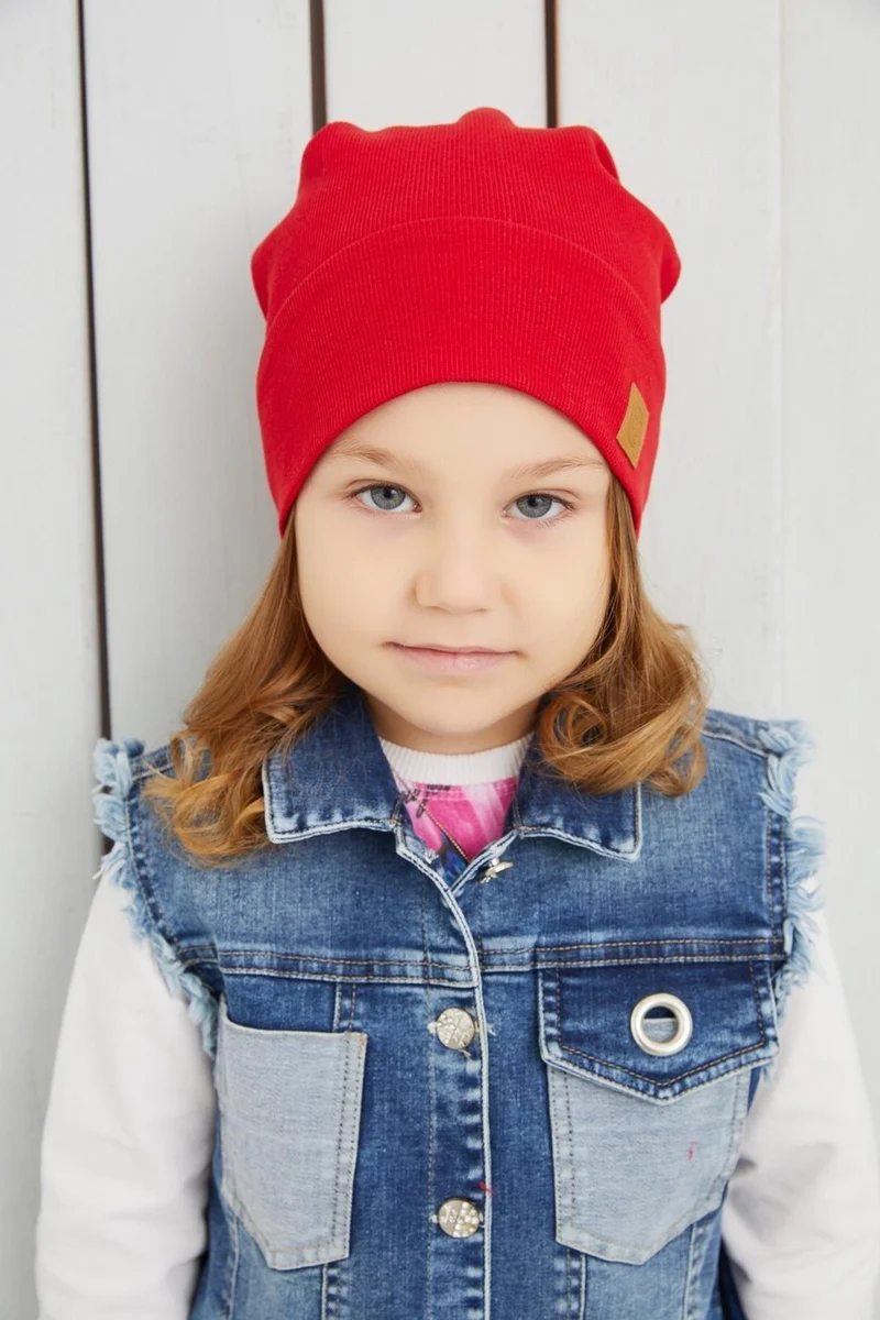 Babygiz Girl's Red Hat Beret Handmade Cotton Camisole