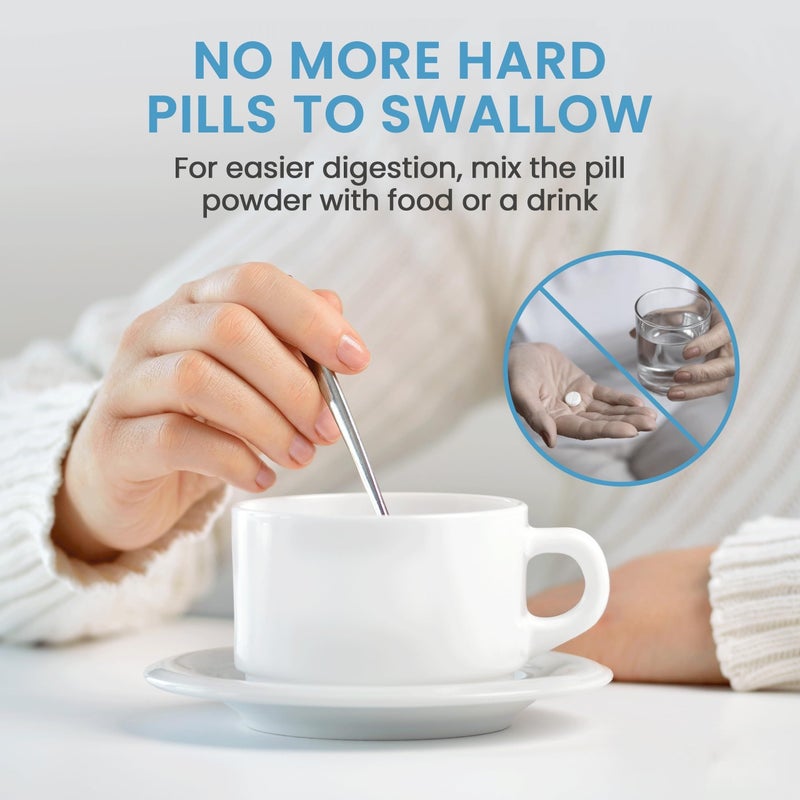 Stainless Steel Pill Crusher Grinder Large Capacity Fine Powder for Pet Feeder - Image 5