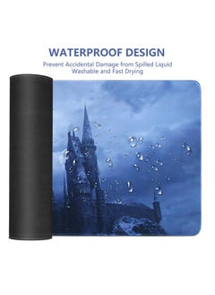 【3 أحجام】 وسادة ماوس Hog Warts Castle ممتدة للألعاب، وسادة ماوس كبيرة غير قابلة للانزلاق بقاعدة مطاطية مقاومة للماء ولوحة مفاتيح وماوس وسادة مكتب للعمل واللعب والمكتب والمنزل - 35.5 بوصة طولاً × 15.8 بوصة عرضًا  - Image 5