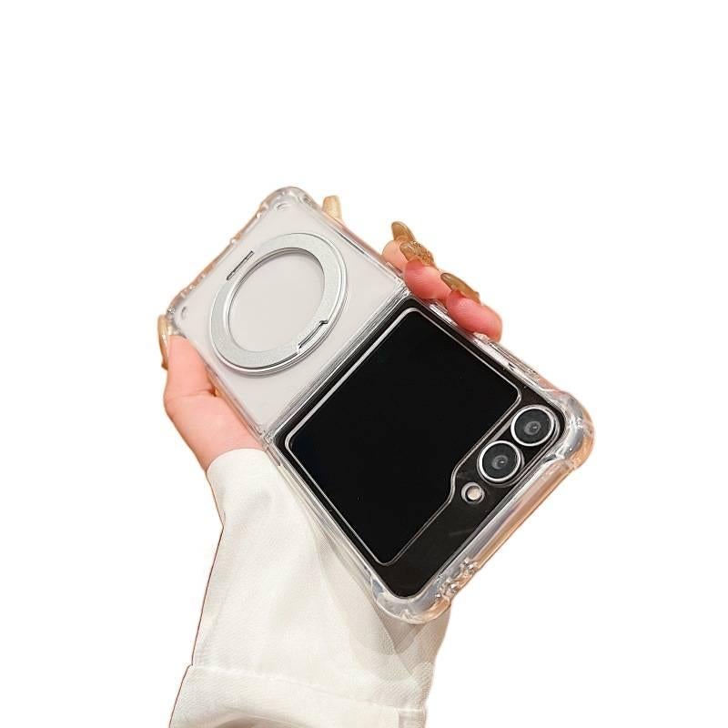 غطاء MagSafe | حامل | شفاف | Acrylic | حماية من السقوط | مقاوم للصدمات لـ Samsung Galaxy Z Flip 5 - Image 3