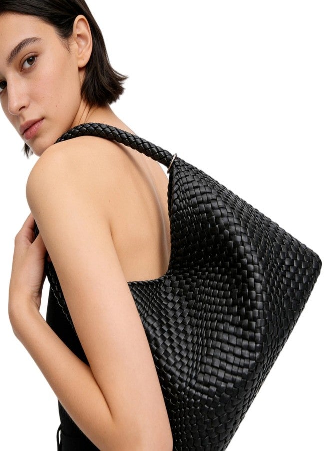 Eiyye Woven Tote Bag for Women Lightweight Soft Handwoven Shoulder Bag Casual Everyday Carry Purse for Work Shopping Travel & Vacation - Image 2
