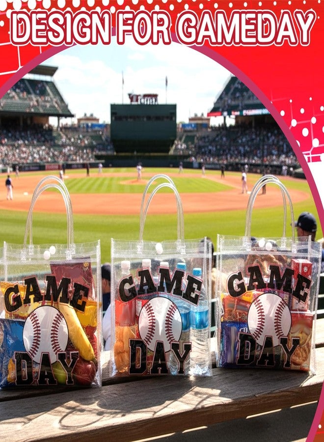 Wesnoy 20 Pcs Baseball Goodie Bags Bulk Baseball Gift Bags with Handles Reusable Sport Party Favor for Candy Birthday Party Supplies 8 x 8 x 3.15'' - Image 5