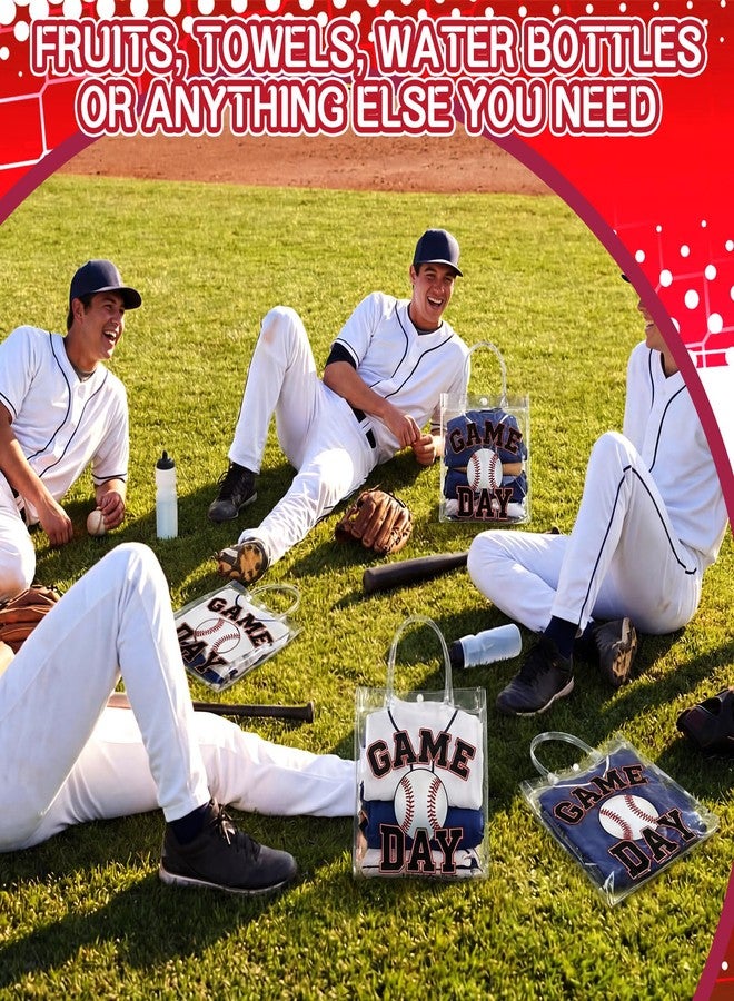Wesnoy 20 Pcs Baseball Goodie Bags Bulk Baseball Gift Bags with Handles Reusable Sport Party Favor for Candy Birthday Party Supplies 8 x 8 x 3.15'' - Image 4