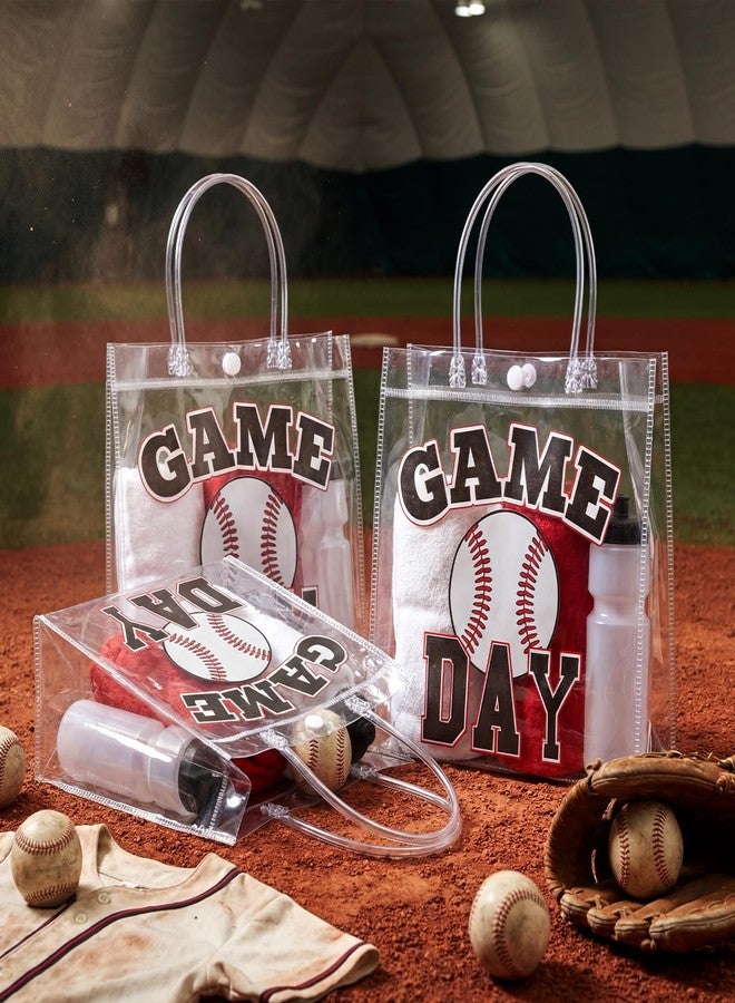 Wesnoy 20 Pcs Baseball Goodie Bags Bulk Baseball Gift Bags with Handles Reusable Sport Party Favor for Candy Birthday Party Supplies 8 x 8 x 3.15'' - Image 2