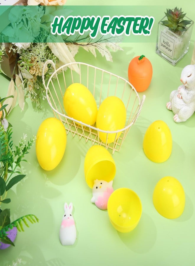 Silipull 36 Pack 3.1 Inch Jumbo Empty Plastic Eggs, Fillable Eggs for Egg Hunts, Candy Basket Stuffers, Party Favors, DIY Crafts(Yellow) - Image 5