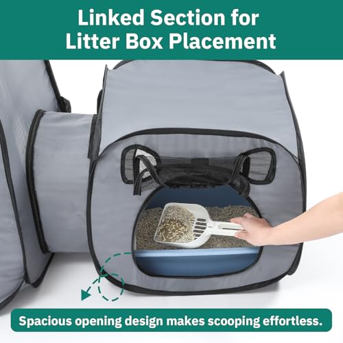SNUVID Portable Cat Playpen- Large Foldable Cat Tent for Indoor and Outdoor, Play Enclosure for Kittens and Small Dogs, Pet Houses & Condos & Cage - Image 2