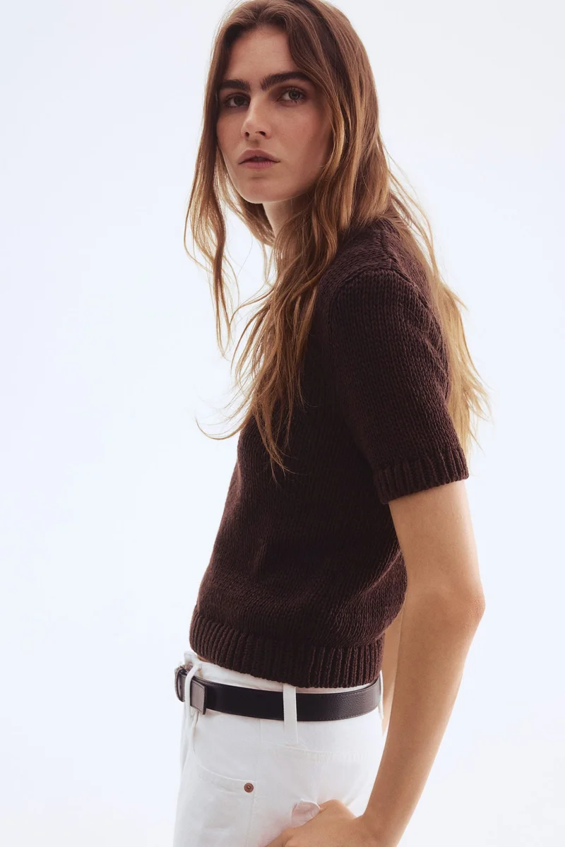 اتش اند ام تي-شيرت محبوك