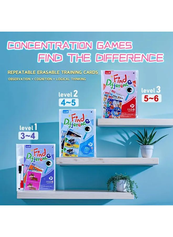 Spot The Difference Game Cards Level 2 Brain Teaser Visual Puzzle For Kids And Family - Image 5