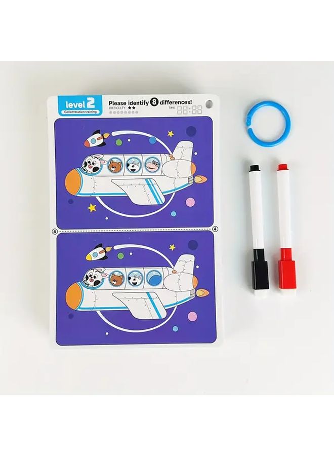 Spot The Difference Game Cards Level 2 Brain Teaser Visual Puzzle For Kids And Family - Image 4