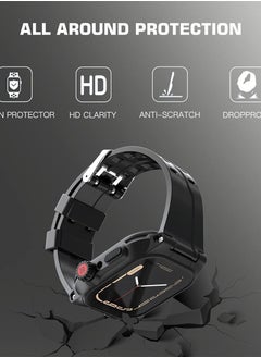 Y&D Waterproof Case for Apple Watch Series 7 45mm, 360 Full-Body Protective with Screen Protector, Shockproof Dustproof 45mm 7, Black  - Image 3