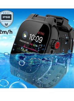 Y&D Waterproof Case for Apple Watch Series 7 45mm, 360 Full-Body Protective with Screen Protector, Shockproof Dustproof 45mm 7, Black  - Image 2