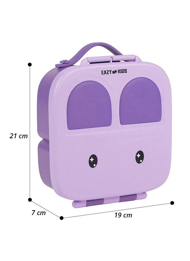 Eazy Kids - Bento Lunch Box With Handle - Purple - Image 1