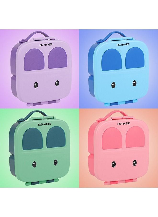 Eazy Kids - Bento Lunch Box With Handle - Purple - Image 1