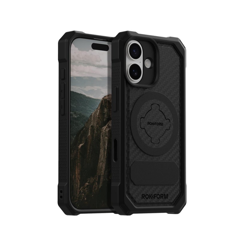 Rokform Rugged Case Compatible with iPhone 17, Magnetic Cover (Black) - Image 1