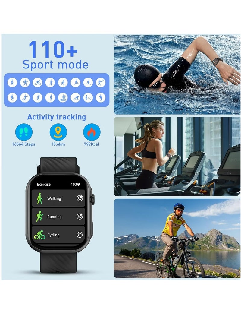 PEJE PEJE Smart Watch for Men (Bluetooth Call), 2.13" Smartwatch,IP68 Fitness Watch, 150+ Customizable dials,123+ Sport Modes, with Calorie/Step/Distance Counter, Fitness Watch for Android iOS.(BLACK) - Image 5