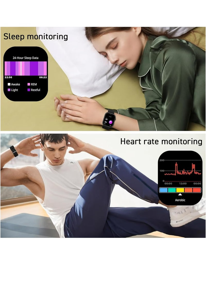 PEJE PEJE Smart Watch for Men (Bluetooth Call), 2.13" Smartwatch,IP68 Fitness Watch, 150+ Customizable dials,123+ Sport Modes, with Calorie/Step/Distance Counter, Fitness Watch for Android iOS.(BLACK) - Image 3