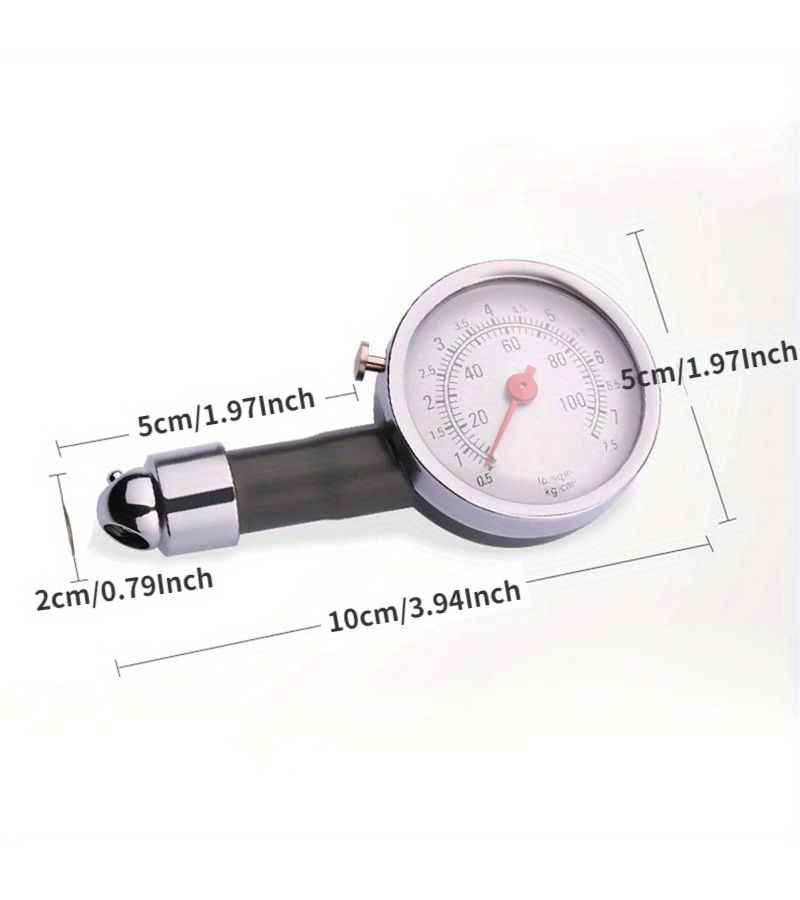High Precision Mechanical Tire Pressure Gauge 1pc Durable Iron for Motorcycles Bicycles Trucks - Image 2