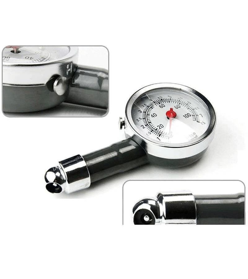 High Precision Mechanical Tire Pressure Gauge 1pc Durable Iron for Motorcycles Bicycles Trucks - Image 4