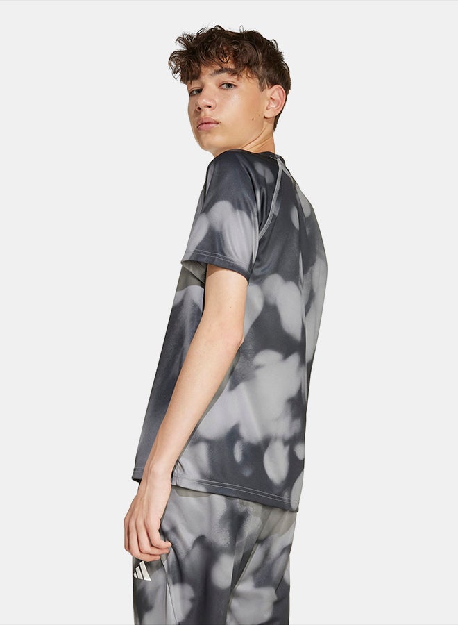 Adidas Training T-Shirt With Allover Graphic - Image 2