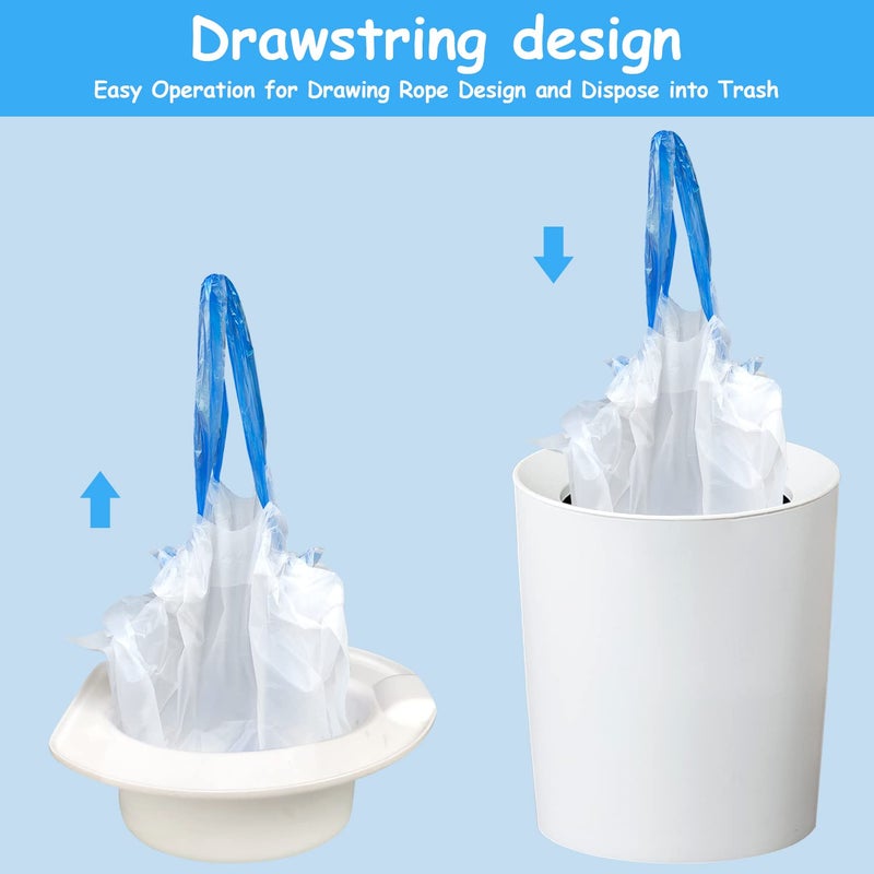 Sundee Disposable Potty Chair Liners with Drawstring for Universal Potty Training Toilet Seat, Toddler Portable Outdoors Travel Toilet Liners with Super Absorbent Pad - 30 Pack - Image 4