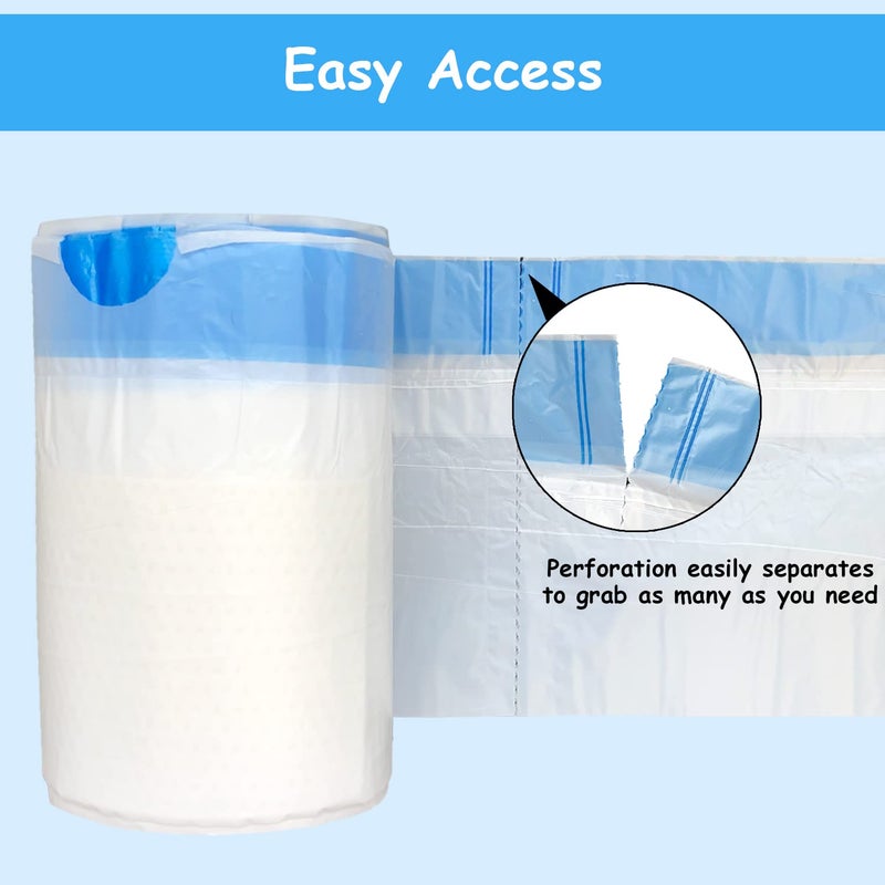 Sundee Disposable Potty Chair Liners with Drawstring for Universal Potty Training Toilet Seat, Toddler Portable Outdoors Travel Toilet Liners with Super Absorbent Pad - 30 Pack - Image 3
