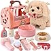 Golray Dog Toys for Kids Girls Electronic Interactive Walking Barking Dog with 12 Pcs Carrier  Accessories Toddler Girl Toy Dog Puppy Pet Care Pretend Play Set Birthday Gift for Little Girl 3 4 5 6 - Image 2