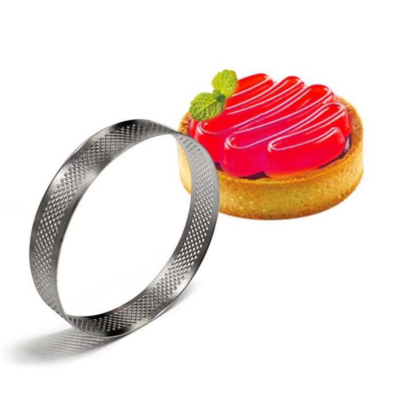 Stainless Steel Non Stick Round Tart Cake Cutter Mold For Easy Demoulding - Image 4