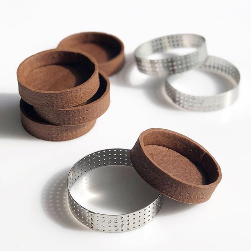 Stainless Steel Non Stick Round Tart Cake Cutter Mold For Easy Demoulding - Image 5