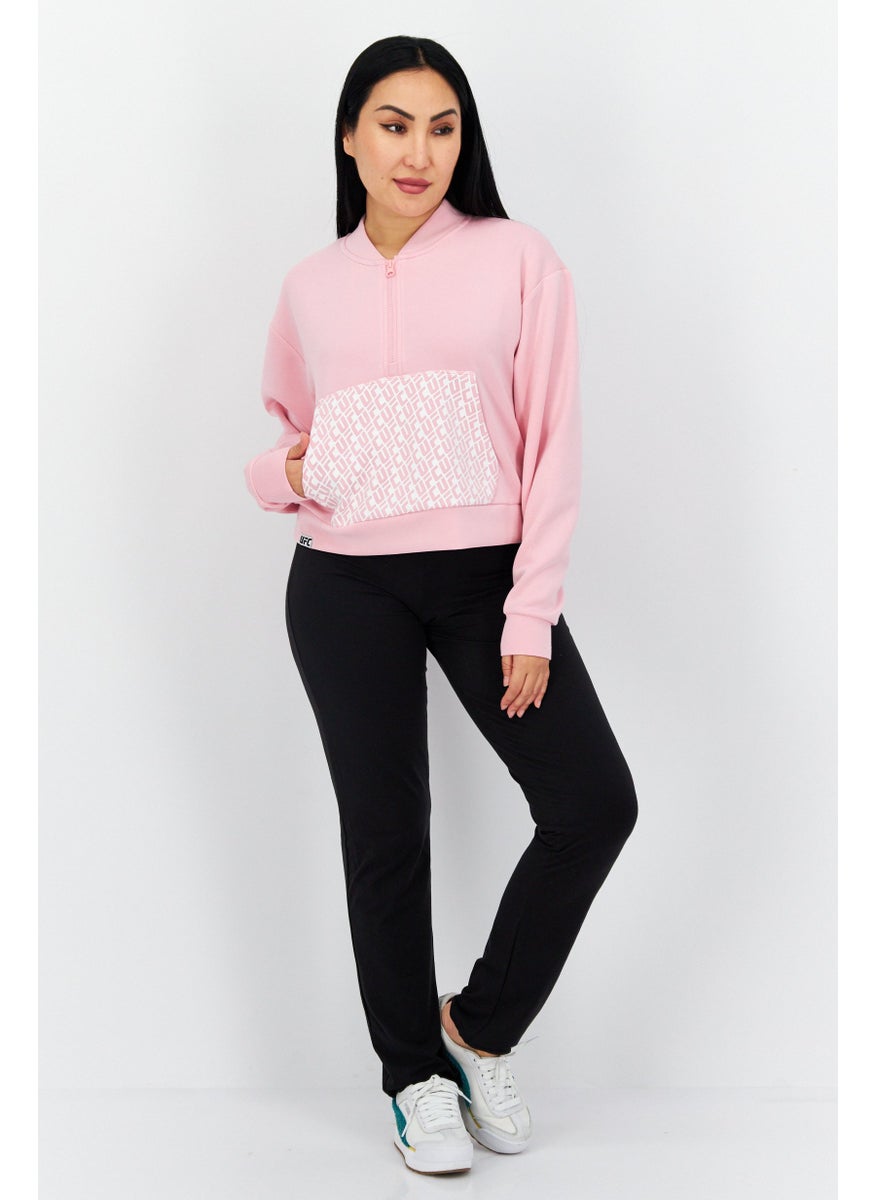 Ufc - Women Sportswear Fit Long Sleeves Running Sweatshirt, Pink - Image 1