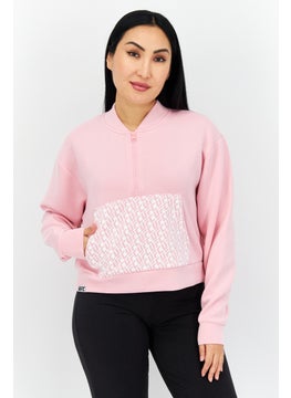 Women Sportswear Fit Long Sleeves Running Sweatshirt, Pink