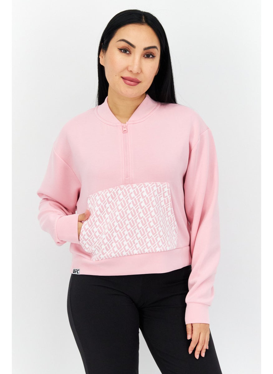 Ufc - Women Sportswear Fit Long Sleeves Running Sweatshirt, Pink - Image 1