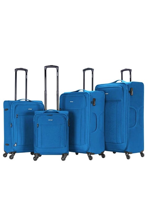 Set of 4 Light Weight Polyester Jacqard Trolley Luggage With Number Lock 20,24,28,32 Inches