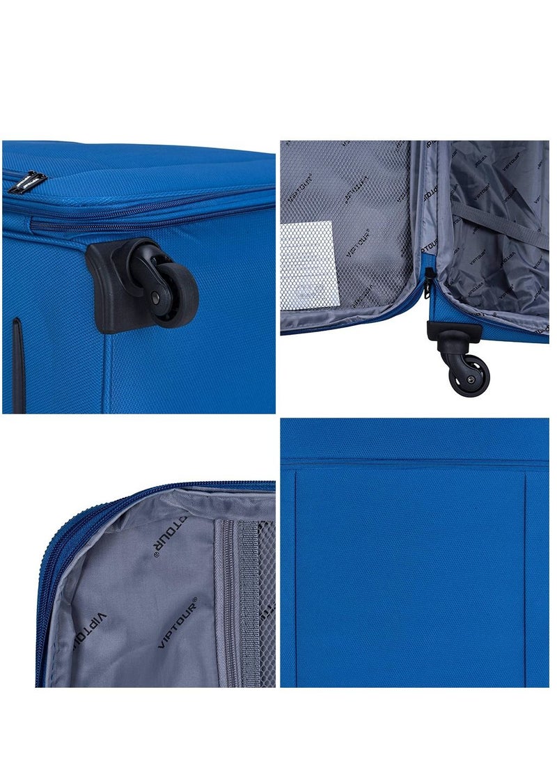 Set of 4 Light Weight Polyester Jacqard Trolley Luggage With Number Lock 20,24,28,32 Inches