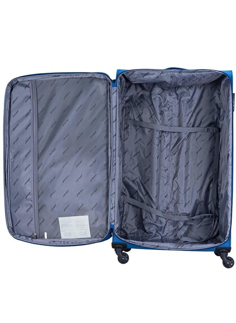 Set of 4 Light Weight Polyester Jacqard Trolley Luggage With Number Lock 20,24,28,32 Inches