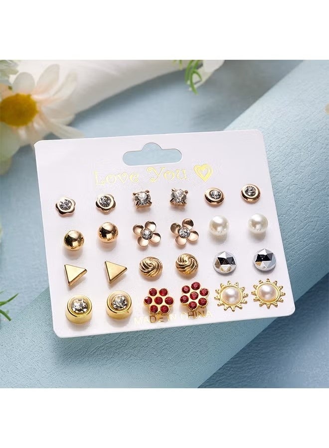 Happy D 24 Pieces Stud Earrings Set - Image 3