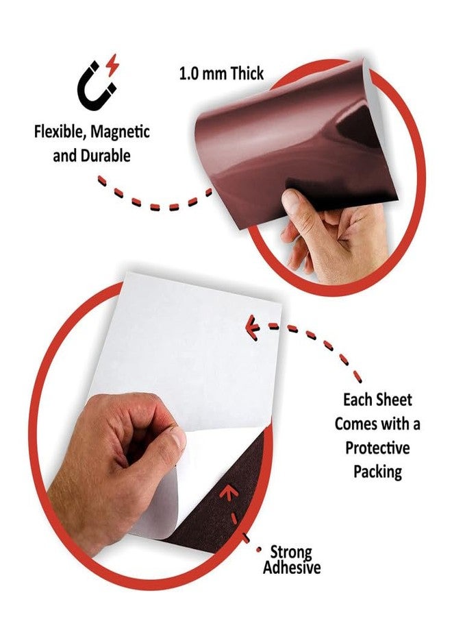 TOWNBUS - Pack of 1 | A4 | 1mm Thick Self Adhesive Magnetic Sheet | Just Peel Paste and Place to Make Your Craft, Photos a Magnet | DIY Crafts | Kid-Friendly - Image 3