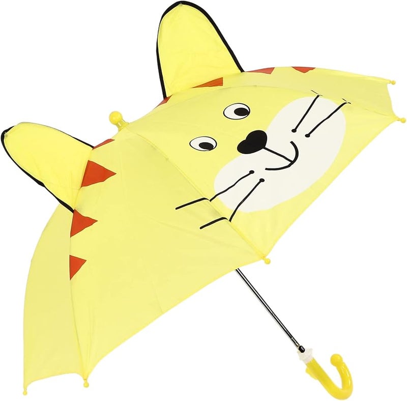 مظلة صفراء للأطفال لطيفة صغيرة محمولة للسفر والحماية من المطر في الهواء الطلق - Image 2
