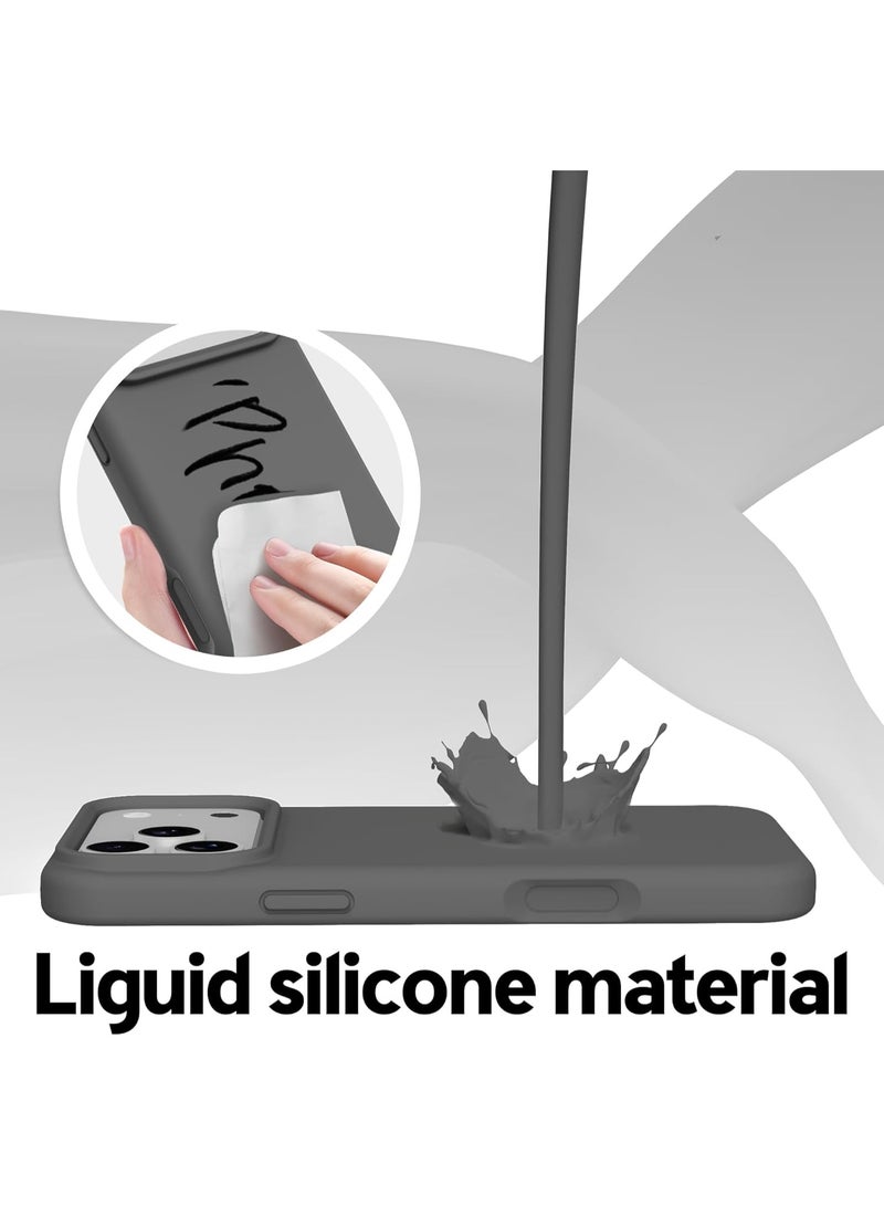 جراب لهاتف iPhone 17 Pro مصنوع من جل السيليكون السائل الناعم، حماية كاملة للجسم ضد الصدمات، غطاء غير لامع، بطانة ناعمة من الألياف الدقيقة، جراب خلفي نحيف لهاتف iPhone 17 Pro - Image 3