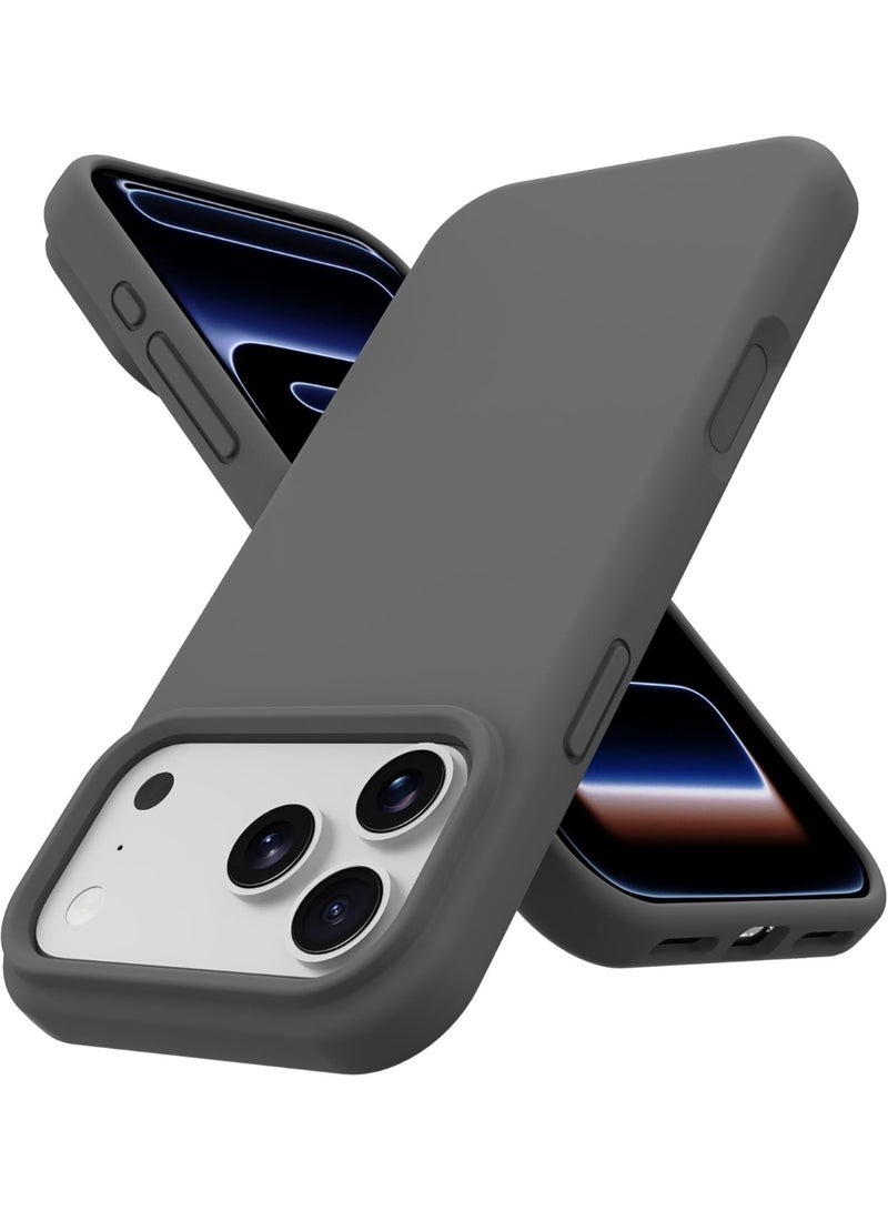 جراب لهاتف iPhone 17 Pro مصنوع من جل السيليكون السائل الناعم، حماية كاملة للجسم ضد الصدمات، غطاء غير لامع، بطانة ناعمة من الألياف الدقيقة، جراب خلفي نحيف لهاتف iPhone 17 Pro - Image 1